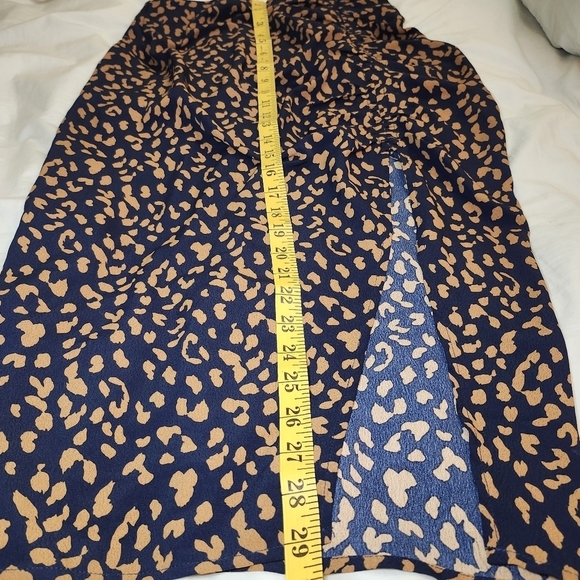 Lucy Paris Cheetah Print Ruched Asymmetrical Skirt Size Small - Picture 5 of 9